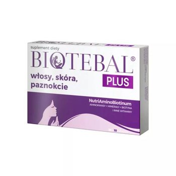 Biotebal Plus Włosy, Skóra, Paznokcie, Witaminy, Minerały, 40 Tabletek - Inna marka
