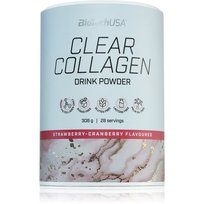 BioTechUSA Clear Collagen proszek do przygotowania napoju z kolagenem smak Strawberry & Cranberry 308 g