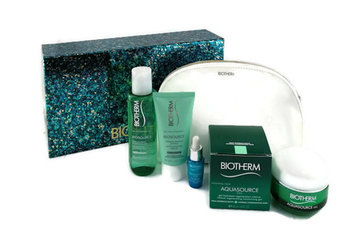 Biotherm, Aquasource, zestaw kosmetyków, 4 szt. + kosmetyczka - Biotherm