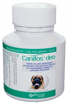 BIOWET Canifos DEo- tabletki dla psów zapobiegające powstawaniu nieprzyjemnych zapachów 75 tabl. - Biowet