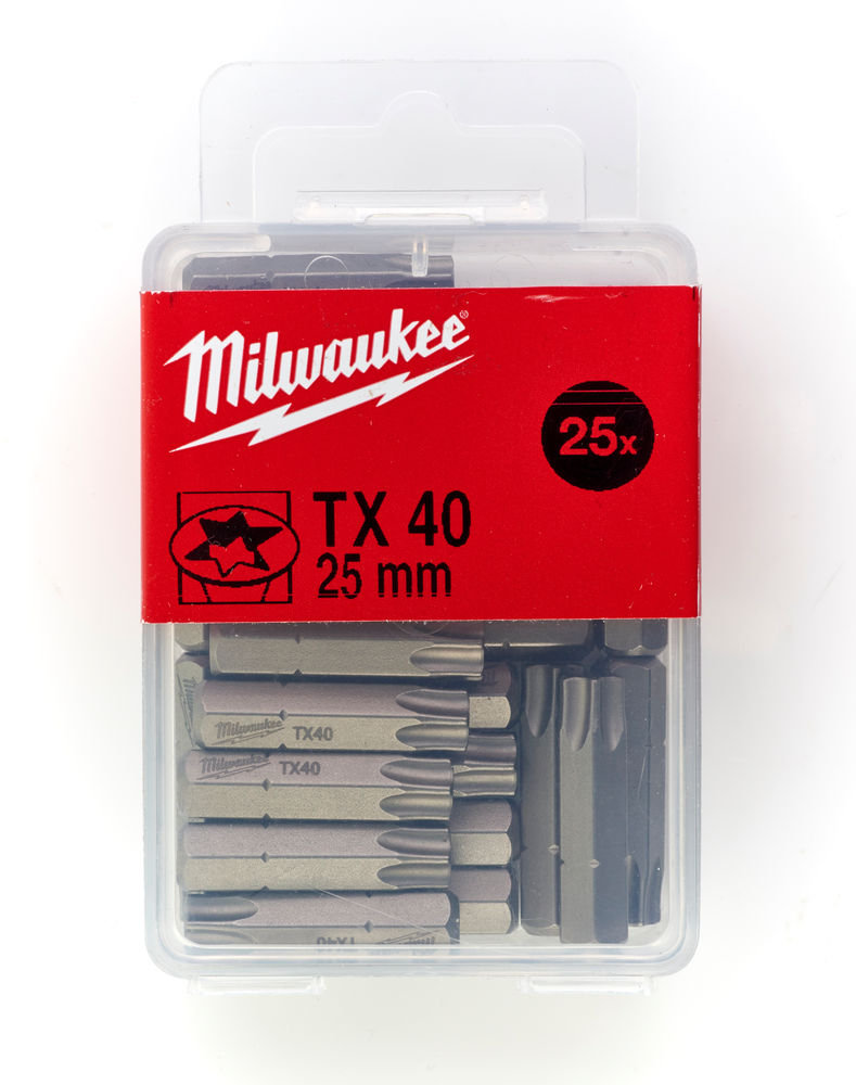 Bit Zestaw bitów TX40 (25 szt.) dł. 25 mm MILWAUKEE - MILWAUKEE | Sklep ...