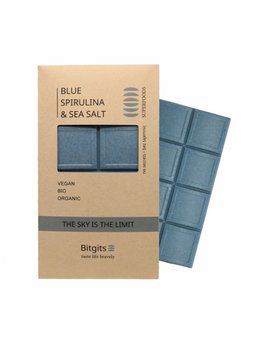 Bitgits, Sky is the limit, niebieska spirulina i sól morska, czekolada wegańska, Pozytywne Wibracje - Bitgits