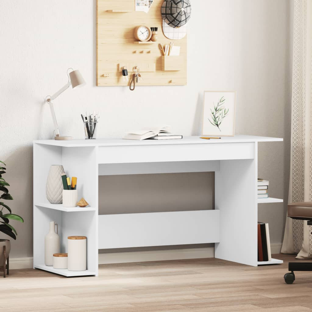 Biurko, Białe, 140X50X75 cm, Materiał Drewnopochodny - VMP | Sklep ...