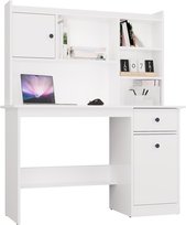 Biurko CHESTER Z NADSTAWKĄ Biały 1 Szuflada Szafka Regał Do Pokoju