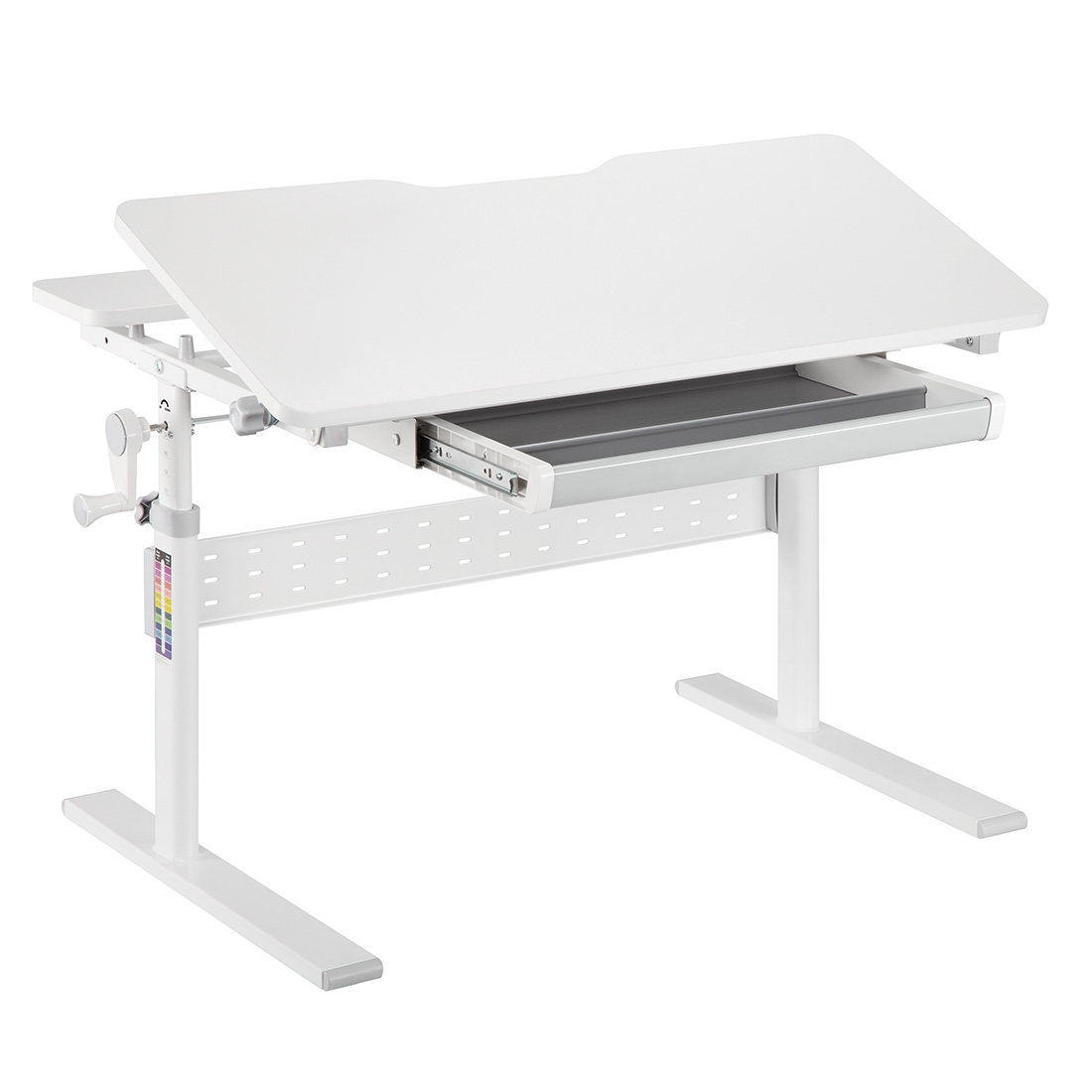 Фото - Офісний стіл Spacetronik Biurko dla dzieci nowoczesne białe 80 cm  Xd Spe-X102W z regula 