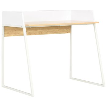 Biurko dla dzieci nowoczesne białe 90 cm vidaXL z nadstawką nad biurko - vidaXL