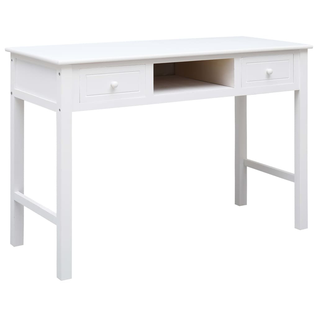 Biurko dla dzieci tradycyjne białe 110 cm vidaXL