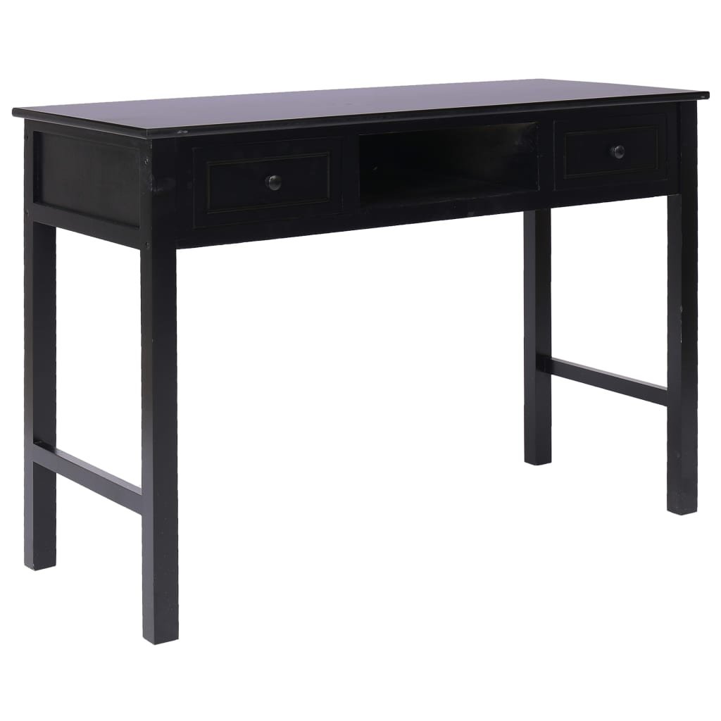 Biurko dla dzieci tradycyjne czarne 110 cm vidaXL