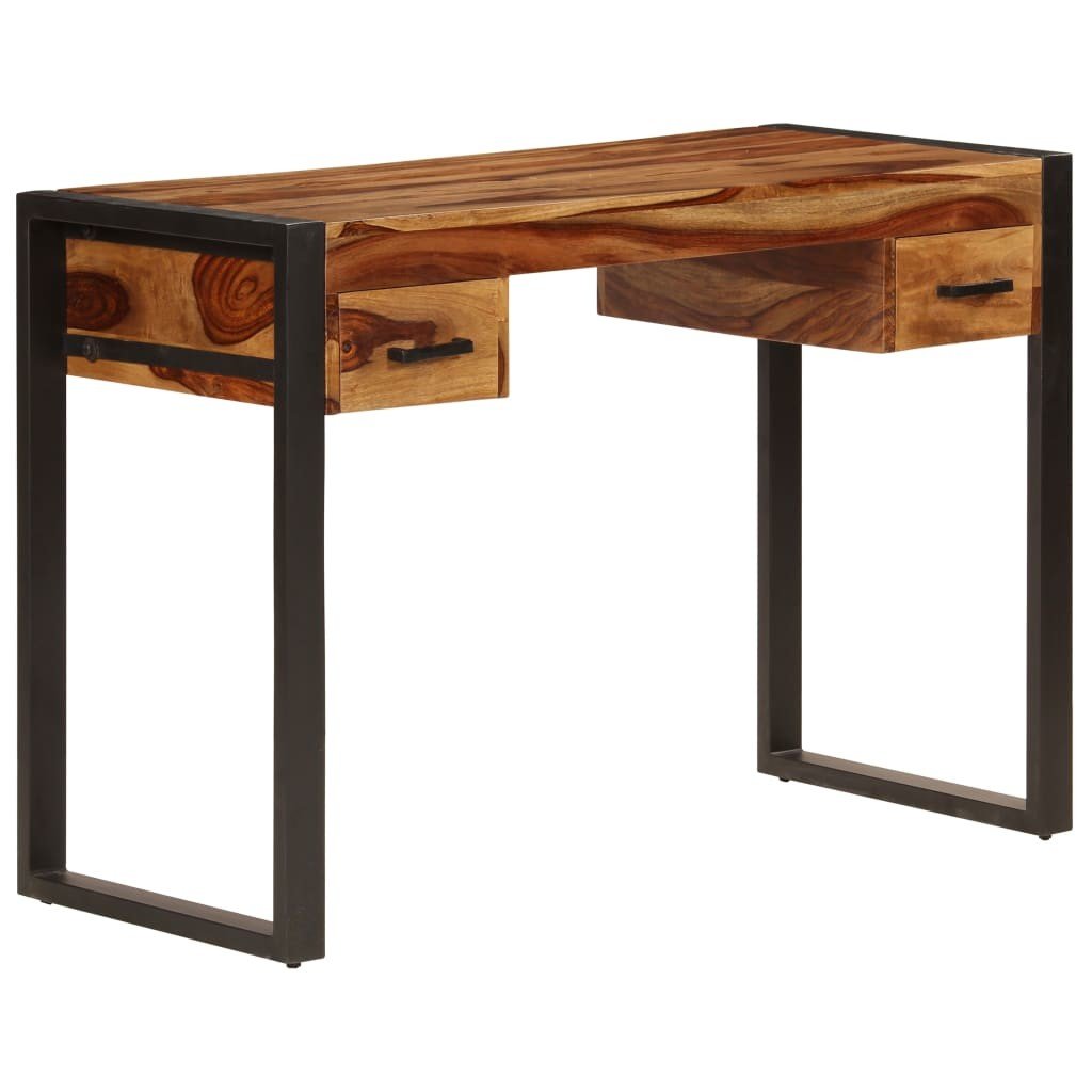 Biurko dla dzieci tradycyjne drewno mango 110 cm vidaXL z szufladami