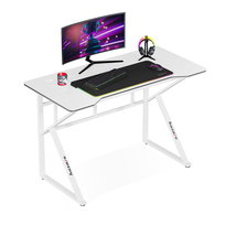 Biurko do gabinetu gamingowe białe 120 cm Huzaro Hero 1.6 White z przepustem kablowym