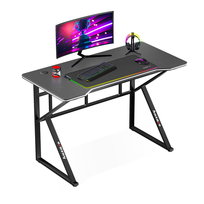 Biurko do gabinetu gamingowe czarne 120 cm Huzaro Hero 1.6 Black z przepustem kablowym