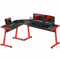 Biurko do gabinetu gamingowe czarne 147 cm Huzaro Hero 6.0 Red