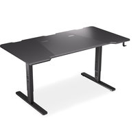 Biurko do gabinetu gamingowe czarne 150 cm ENDORFY Atlas L z przepustem kablowym