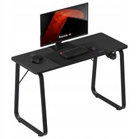 Biurko do gabinetu gamingowe czarne Huzaro Hero 1.5 Black zaokrąglone krawędzie