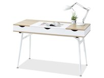 Biurko do gabinetu nowoczesne białe 120 cm MEBEL-PARTNER Boden