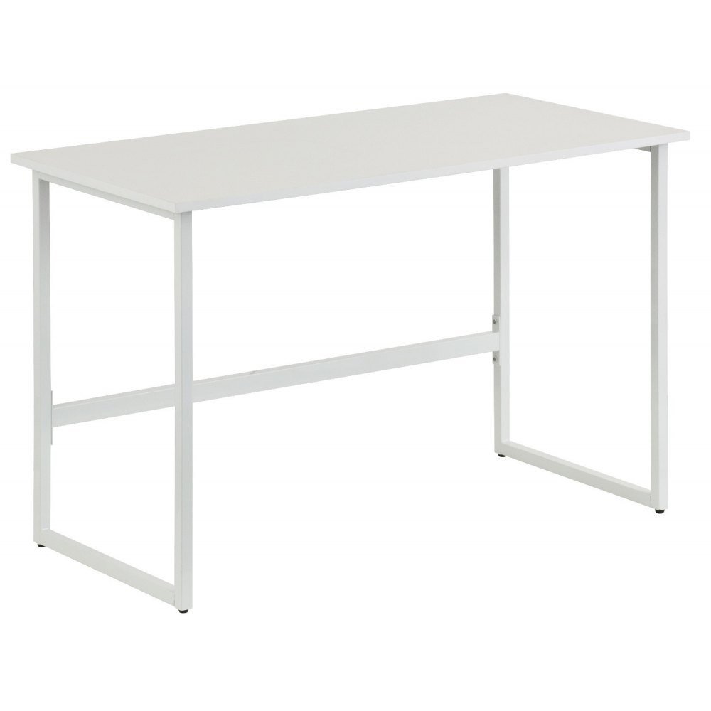 Biurko do gabinetu nowoczesne białe 120 cm Techly