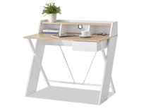 Biurko do gabinetu nowoczesne dąb sonoma 100 cm MEBEL-PARTNER Asgard z półką