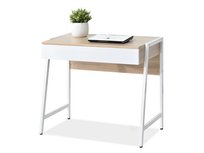 Biurko do gabinetu nowoczesne dąb sonoma 84 cm MEBEL-PARTNER Nors z szufladą