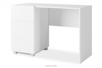 Biurko do gabinetu tradycyjne białe 110 cm Konsimo PAVO - Konsimo