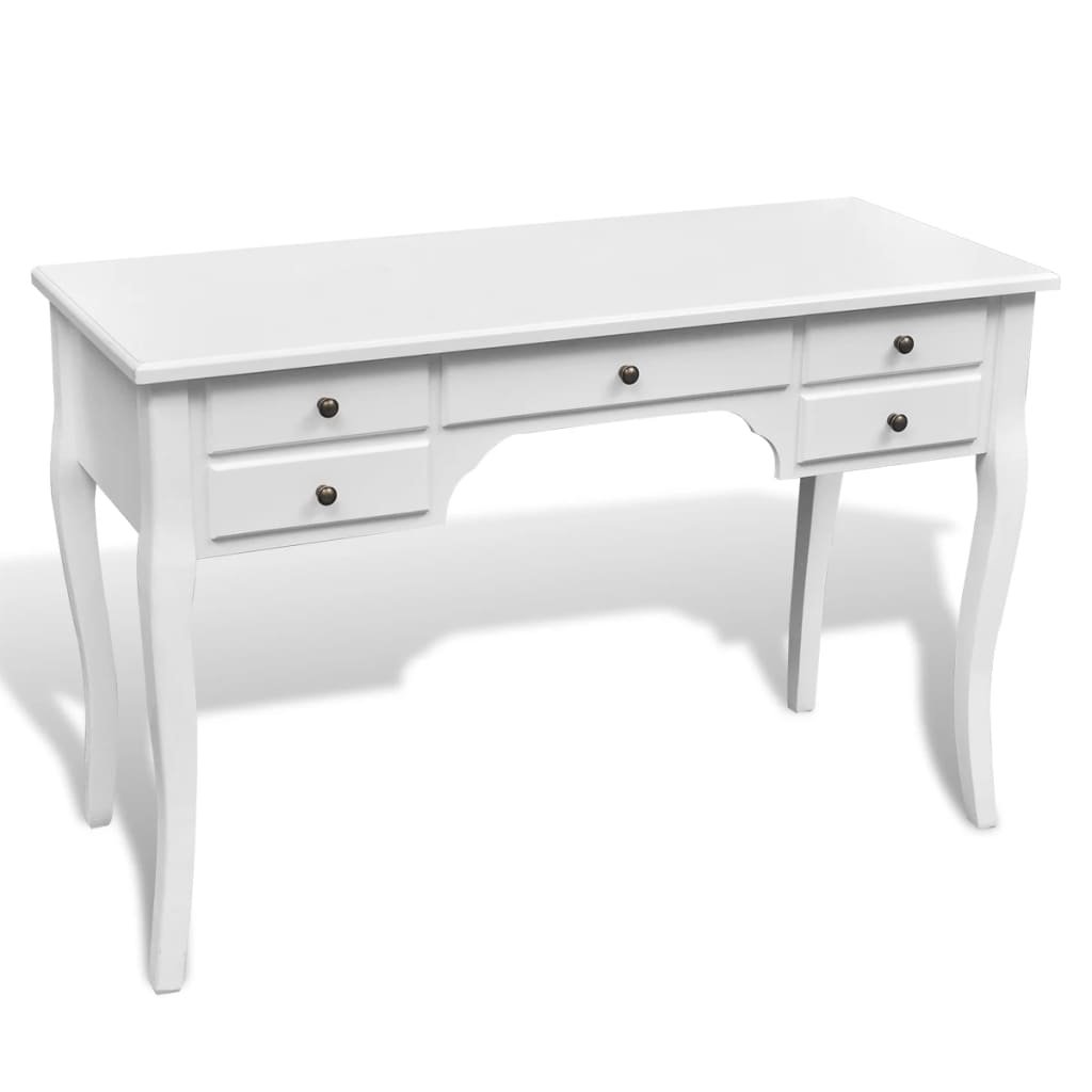 Biurko do gabinetu tradycyjne białe 120,2 cm vidaXL