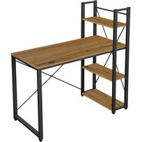 Biurko duże z półkami sękowana olcha do biura 120x60x120 VB6A Begryf