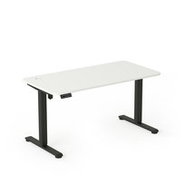 Biurko elektryczne AXIO Prostokąt 1200x600 stelaż czarny/blat biały rozmiar 3-4