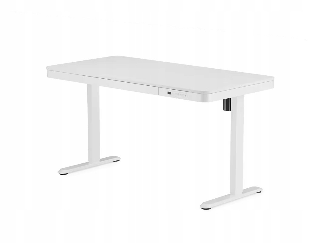BIURKO ELEKTRYCZNE FLEXISPOT COMHAR Q3 140X70 BIAŁE SZUFLADA USB REGULOWANE
