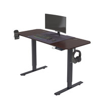 Biurko Elektryczne JAN NOWAK Model ROB 1400x720x600 z Elektryczną Regulacją Wysokości: Antracyt/Orzech, Regulowane, Biurowe, Stylowe, Eleganckie, IQ Reminder, Nowoczesne Do Biura 