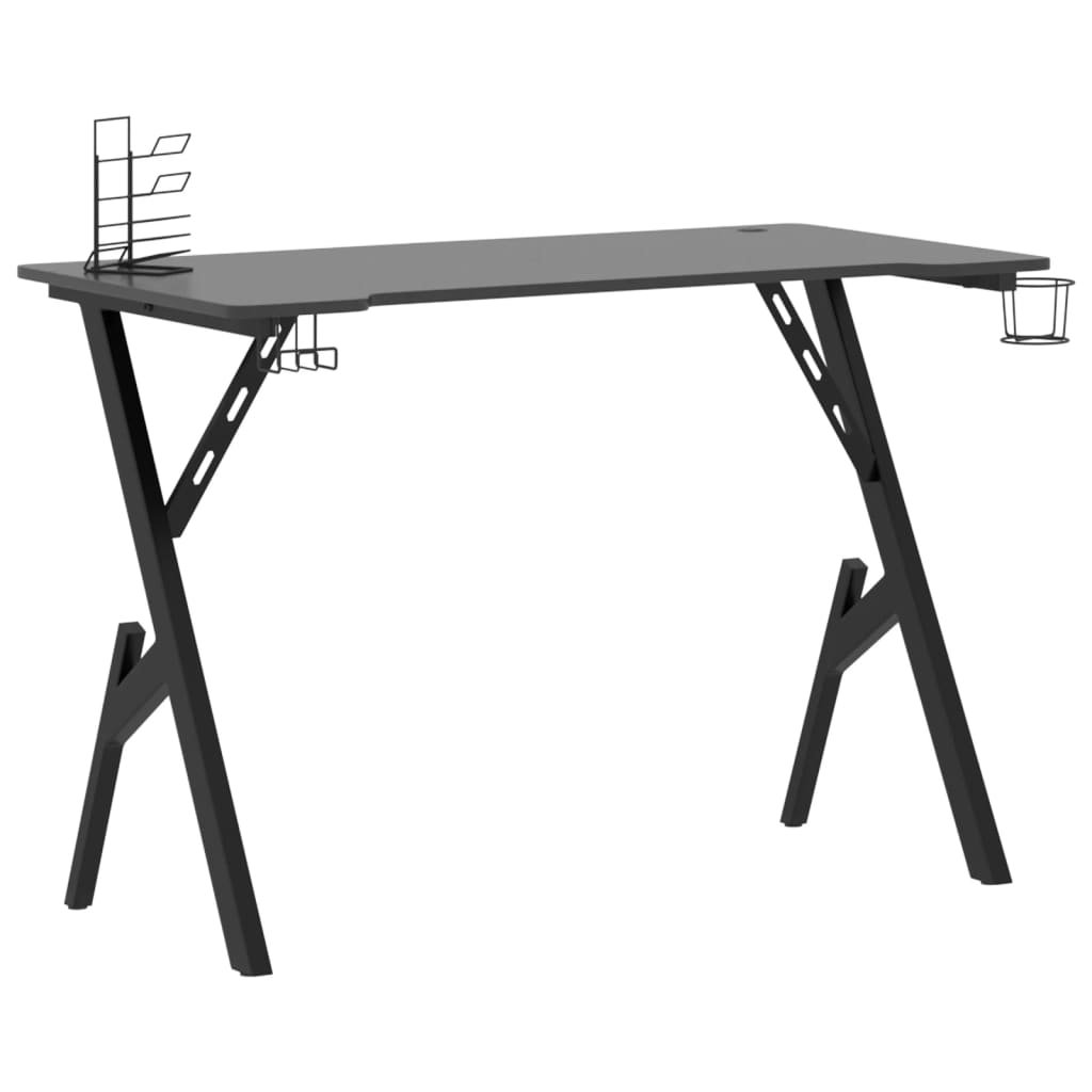 Biurko gamingowe czarne 110 cm vidaXL