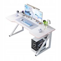 BIURKO GAMINGOWE STÓŁ DLA GRACZA KOMPUTEROWE BIAŁE DUŻE NOWOCZESNE MŁODZIEŻOWE 120 CM