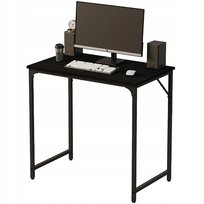Biurko komputerowe – czarne, industrialne, nowoczesny styl loft, 80 cm