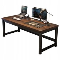 Biurko komputerowe nowoczesne ciemny buk loft industrialne 120 cm gamingowe