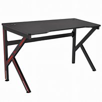 Biurko małe gamingowe czarne carbon 120x60x75 GD1 Begryf