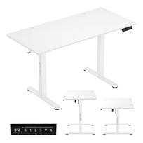 Biurko Mark Adler Leader 7.0 White, regulacja wysokości blatu, uchwyt na słuchawki