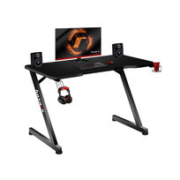 Biurko młodzieżowe gamingowe czarne 120 cm Huzaro Hero 2.5 Black z przepustem kablowym