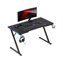 Biurko młodzieżowe gamingowe czarne 120 cm Huzaro Hero 2.5 RGB LED