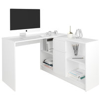 Biurko młodzieżowe narożne białe 120 cm Mobene Modern N-14 