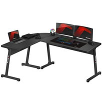 Biurko młodzieżowe narożne czarne 147 cm Huzaro Hero 6.0 Black