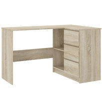 Biurko młodzieżowe narożne Dąb Sonoma 112 cm Mobene Modern N-4P
