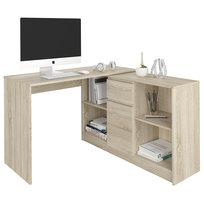 Biurko młodzieżowe narożne Dąb Sonoma 120 cm Mobene Modern N-14 
