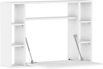 Biurko młodzieżowe rozkładane białe 94 cm BIM Furniture MUSE z nadstawką nad biurko - BIM Furniture