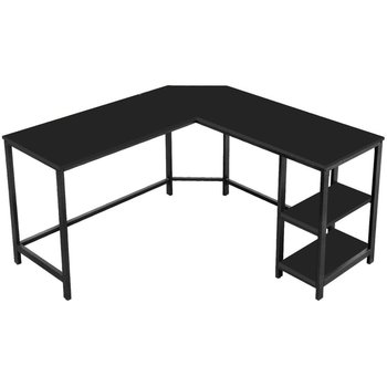 Biurko narożne duże z półkami czarne 138x138x75 VB8BK Begryf - BEGRYF