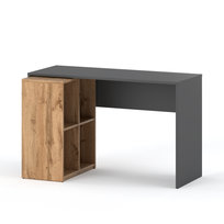 Biurko Narożne Młodzieżowe Regał Komputerowe Loft Biuro Hugo Szary Wotan