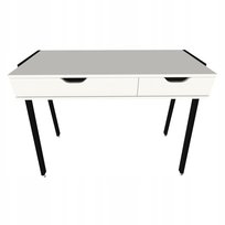 Biurko nowoczesne z szufladami loft białe 80 cm