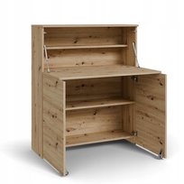 Biurko rozkładane VERTO składane w szafkę komputerowe szkolne dąb artisan