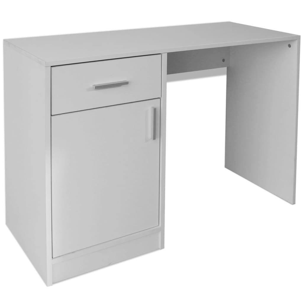 Computer Desk Drawer Cabinet Home Office Desks Workstation 100cm White | BIG W - View #8