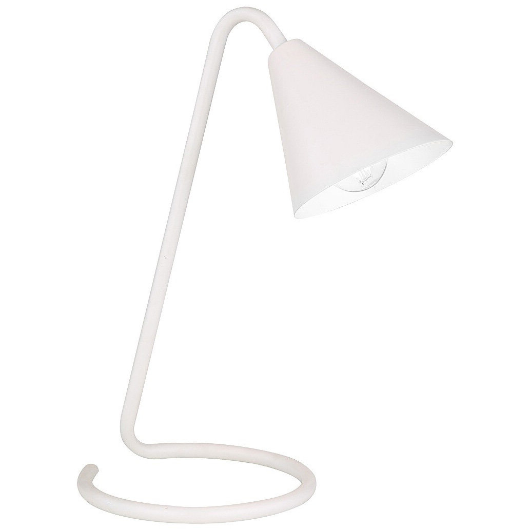 Biurkowa lampa stojąca Monty biała metalowa do biura-Zdjęcie-0