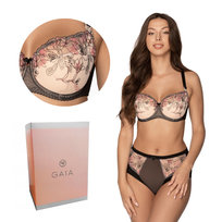 Biustonosz Gaia Semi-Soft Giorgia 1182 Półusztywniany Czarny  70E GAIA