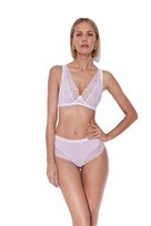 Biustonosz Koronkowy Miękki Braletka Glow M Bralette biały Alles 75F Alles