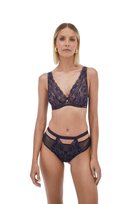 Biustonosz koronkowy miękki braletka Glow M Bralette granatowy Alles 75E Alles
